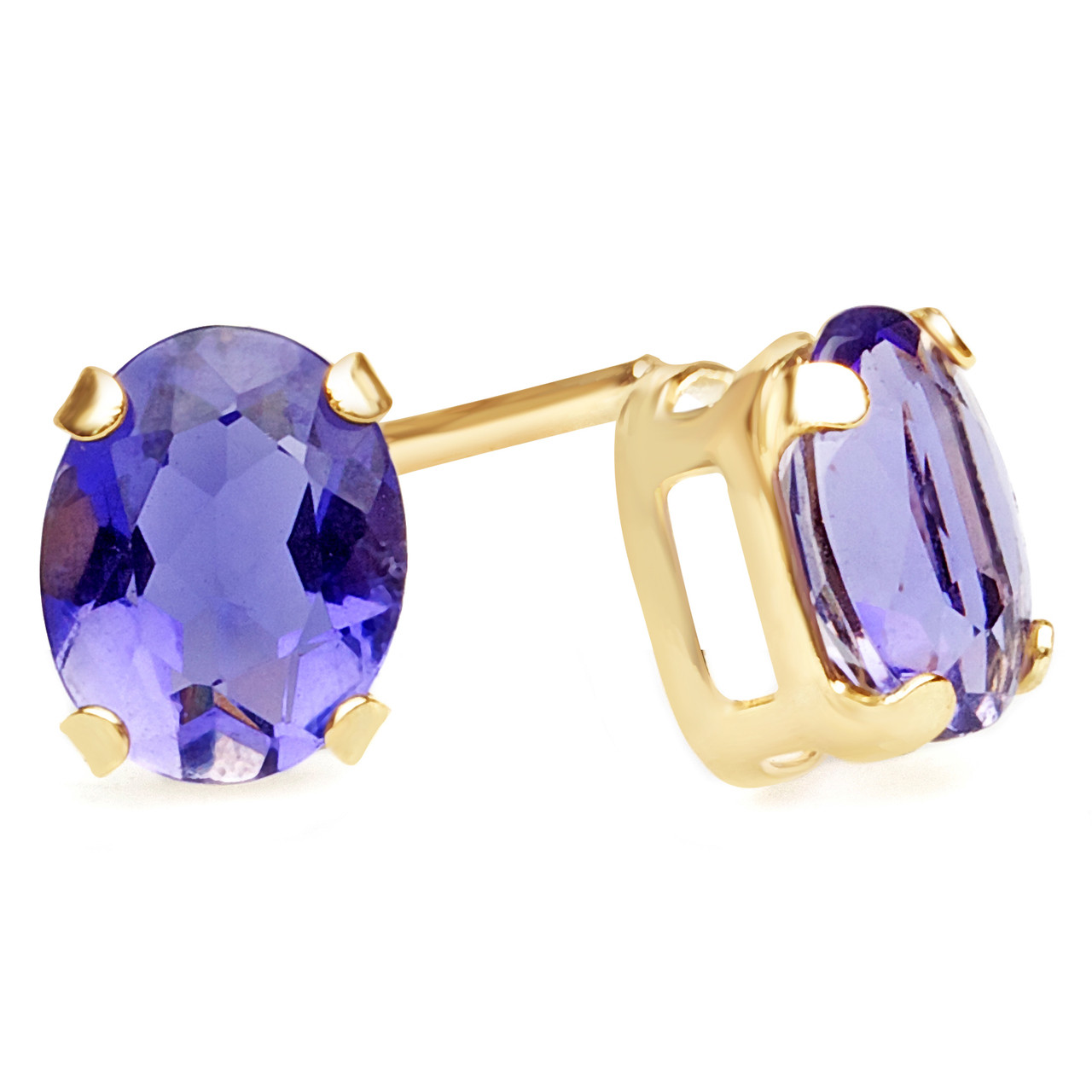 iolite stud earrings