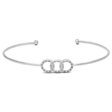 Round Cut Diamond Bracelet 14K White Gold  - #HDBN91179