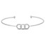 Round Cut Diamond Bracelet 14K White Gold  - #HDBN91179