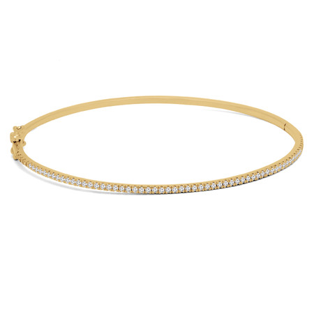 Round Cut Diamond Bracelet 14K Yellow Gold  - #HDBN1099