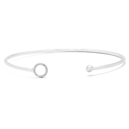 Round Cut Diamond Bracelet 14K White Gold  - #RDBN1202