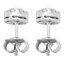 Round Cut Diamond Multi-Stone Bezel-Set Halo Vintage Stud Earrings with Round Diamond Accents in White Gold - #HE4892-BIG-W