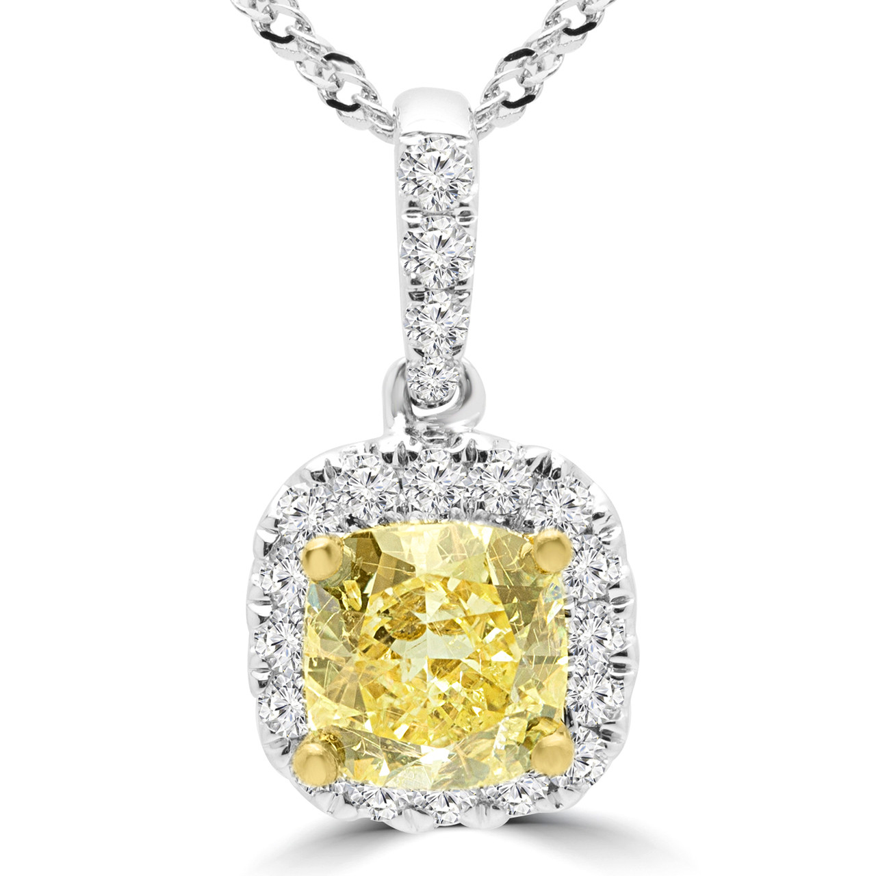 Certified 1.70ct Cushion-Cut Diamond Solitaire Pendant Necklace at Susannah  Lovis Jewellers