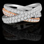 Round Cut Diamond Wedding Band Ring in Two-tone Gold - #URB-2277-W-R