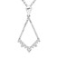 Round Cut Diamond Multi-Stone Shared-Prong Drop Pendant Necklace with Chain in White Gold - #URB-P-3059-W