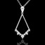 Round Cut Diamond Multi-Stone Shared-Prong Drop Pendant Necklace with Chain in White Gold - #URB-P-3059-W
