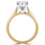 Princess Cut Diamond Solitaire V-Prong Engagement Ring in Yellow Gold - #1244LP-SMALL-Y