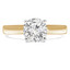 Round Cut Diamond Solitaire Cathedral-Set 4-Prong Engagement Ring in Yellow Gold - #2545L-SMALL-Y