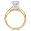 Round Cut Diamond Solitaire Cathedral-Set 4-Prong Engagement Ring in Yellow Gold - #2545L-SMALL-Y