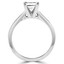 Princess Cut Diamond Solitaire Tapered-Shank V-Prong Cathedral-Set Engagement Ring in White Gold - #2309LP-SMALL-W