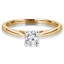 Round Cut Diamond Solitaire Cathedral Set 4-Prong Engagement Ring in Yellow Gold - #356L-SMALL-Y