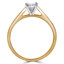 Round Cut Diamond Solitaire Cathedral Set 4-Prong Engagement Ring in Yellow Gold - #356L-SMALL-Y