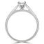 Princess Cut Diamond Solitaire Cathedral Set 4-Prong Engagement Ring in White Gold - #356LP-SMALL-W