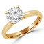 Round Cut Diamond Solitaire 4-Prong Engagement Ring in Yellow Gold - #BONNIE-SMALL-Y