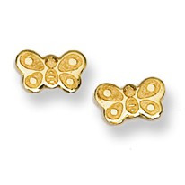 Butterfly Stud Baby Earrings in 14K Yellow Gold - #AD-072