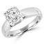 Round Diamond Solitaire Cathedral Engagement Ring in White Gold - #1893L-W