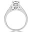 Round Diamond Solitaire Cathedral Engagement Ring in White Gold - #1893L-W