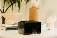 Contemporary Black Marble Cremation Urn for Ashes - Full Size