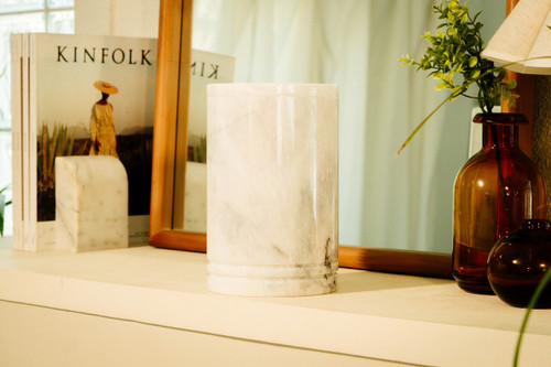 Toscano White Marble Medium Urn For Ashes
