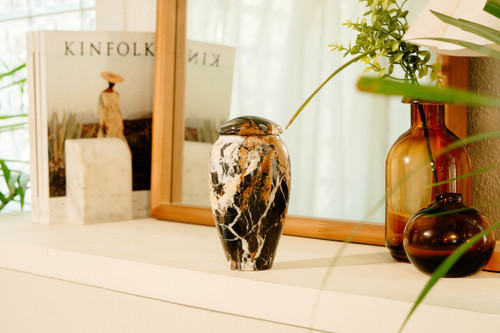 Black Orchid Serenity Keepsake Urn For Ashes - Small Keepsake