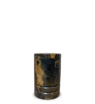 Toscano Golden Portoro Keepsake Urn - 
Toscano Golden Portoro Keepsake Cremation Urn - Extra Small
Each unique marble urn blends black, cream, warm brown, gold and copper tones with marble veining, is generously polished for a high gloss finish. A classic stone, marble has been valued for centuries Egyptians, Greeks and Romans for its natural beauty, strength and durability. Quarried and made from 100% real natural marble.  Hand crafted from a solid piece of marble and polished to shine. Because it is natural, the color and pattern in each urn will vary.  The lid can be sealed with adhesive that can be found at a local hardware store.  Adhesive is included.

It’s the perfect vessel as a keepsake for display in your home, niche, funeral, columbarium, burial, scattering ashes, or as a reminder and in remembrance of their love and spirit.