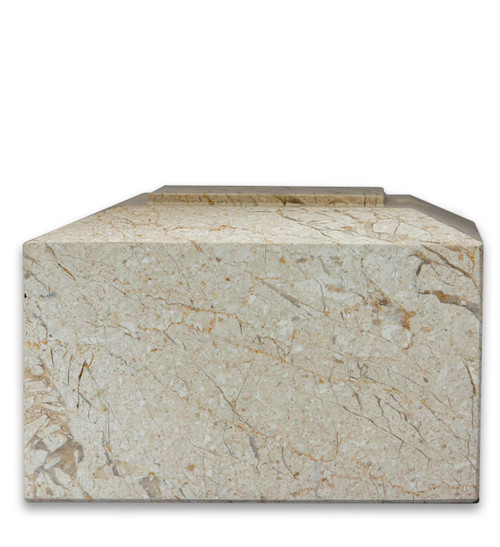 Contemporary Natural Beige Marble Urn For Ashes - Full Size (Adult)
Front VIew
