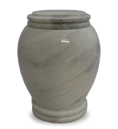 Everlasting White Marble Cremation Urn for Ashes - Full Size (Adult)