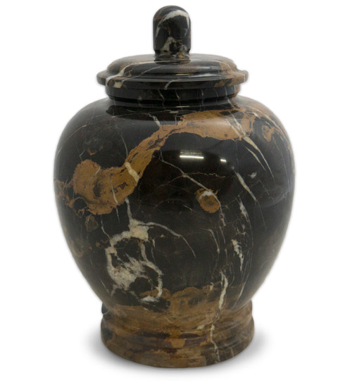 Eternal Golden Portoro Marble Urn for Ashes - Full Size (Adult)
