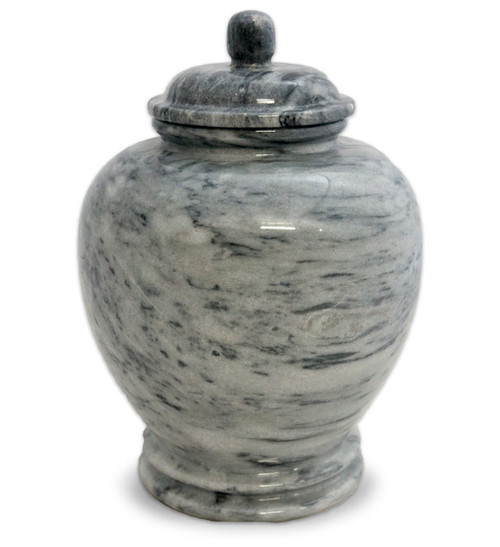 Eternal Cloud Grey Marble Urn For Ashes - Full Size (Adult)