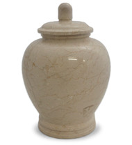 Eternal Natural Beige Marble Urn for Ashes - Full Size (Adult)