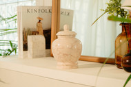 ETERNAL NATURAL BEIGE MARBLE KEEPSAKE URN FOR ASHES - SMALL