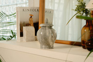 ETERNAL CLOUD GREY MARBLE KEEPSAKE FOR ASHES - SMALL