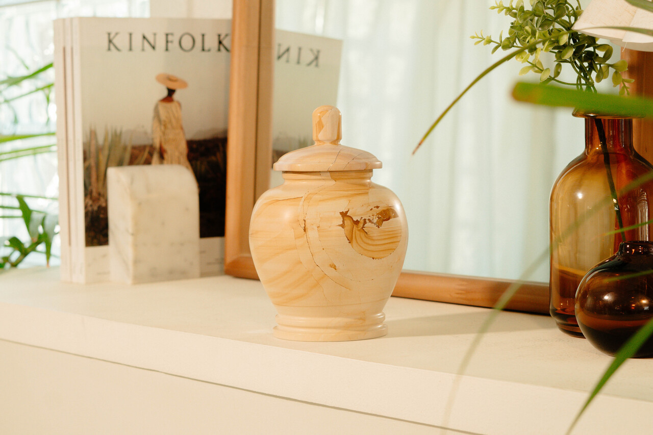 Eternal Teakwood Keepsake Urn for Ashes - Small