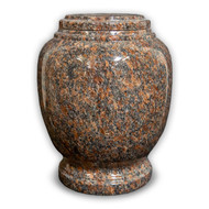 Everlasting Mahogany Granite Cremation Urn for Ashes - Full Size (Adult)