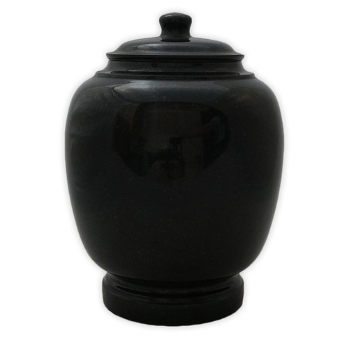 Eternal Black Granite Cremation Urn For Ashes - Full Size (Adult)