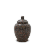 Eternal Mahogany Granite Keepsake Cremation Urn For Ashes - Small