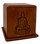 Mahogany Wood Buddha Cremation Urn