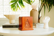 Mahogany Wood Buddha Cremation Urn