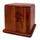 Mahogany Wood Box with Rose Cremation Urn for Ashes
