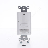 Hubbell White Occupancy Sensor Switch Ultrasonic Adaptive 120/277V AUN2000W1