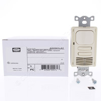 Hubbell Lt Almond Vacancy Sensor Low Voltage PIR/US 2-Circuit 24VDC AD2241LA2