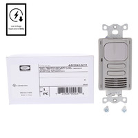 Hubbell Gray Vacancy Sensor Switch Low Voltage PIR/US 2-Circuit 24VDC AD2241GY2