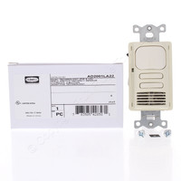 Hubbell Lt Almond Vacancy Sensor Switch Adaptive PIR/US 2 Circuit AD2001LA22
