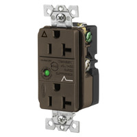 Hubbell Brown Commercial ISOLATED GROUND Receptacle SURGE Suppressor Duplex Outlet 20A IG5362BRSA