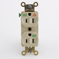 Hubbell Ivory Weather Resistant ISOLATED GROUND Receptacle Duplex Outlet 15A IG5262IWR
