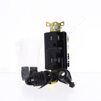 Hubbell Black Industrial TR 1/2 CONTROLLED Switched Receptacle 15A HBL5262LC1BK