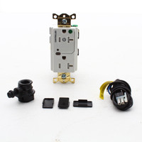 Hubbell White HOSPITAL GR TR 1/2 CONTROLLED Switched Receptacle 20A HBL2182LC1W