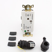 Hubbell White HOSPITAL GR TR 2/2 CONTROLLED Switched Receptacle 15A HBL2172LC2W