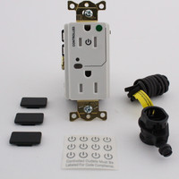 Hubbell White HOSPITAL GR TR 1/2 CONTROLLED Switched Receptacle 15A HBL2172LC1W