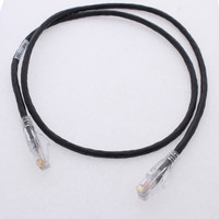 Hubbell Patch Cord Cat 5e Black 3 Ft LAN Ethernet Network Cable HC5EBK03